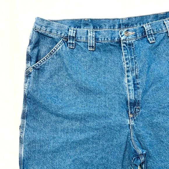 Vtg Wrangler Relaxed Fit Carpenter Denim Shorts - Picture 7 of 12